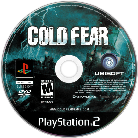 Cold Fear PlayStation 2 PS2 retro video game survival horror disc