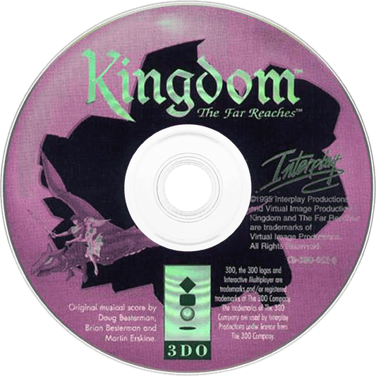 Kingdom: The Far Reaches disc for Panasonic 3DO (3DO) interactive fantasy adventure video game
