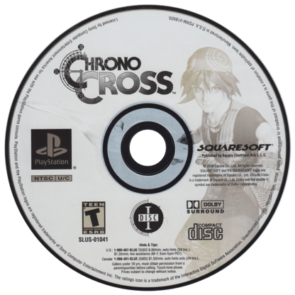 Chrono Cross disc for PlayStation 1 (PS1) retro video game