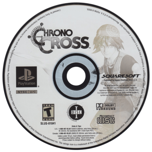 Chrono Cross disc for PlayStation 1 (PS1) retro video game