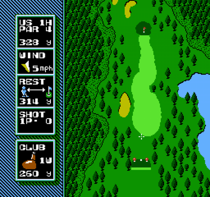 NES Open Tournament Golf gameplay image for Nintendo Entertainment System NES retro video game