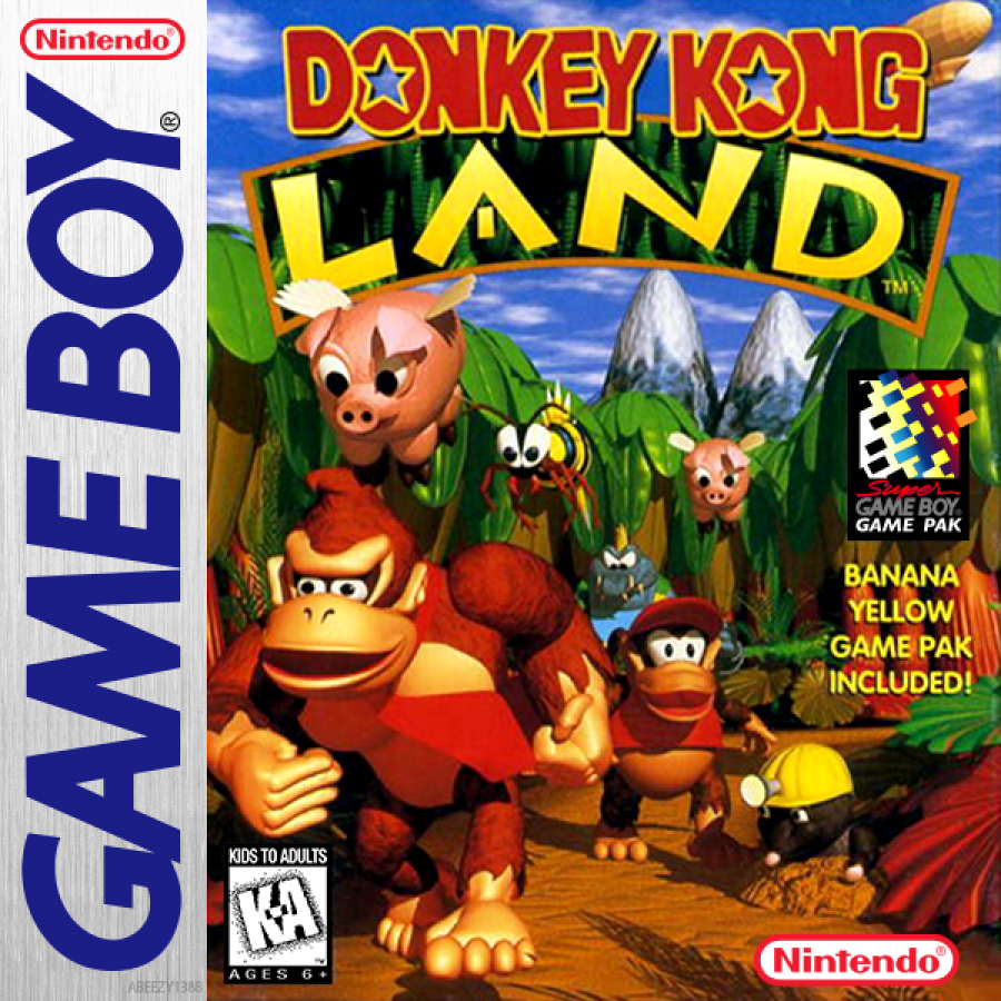 Donkey Kong Land cover art for Game Boy (GB) video game