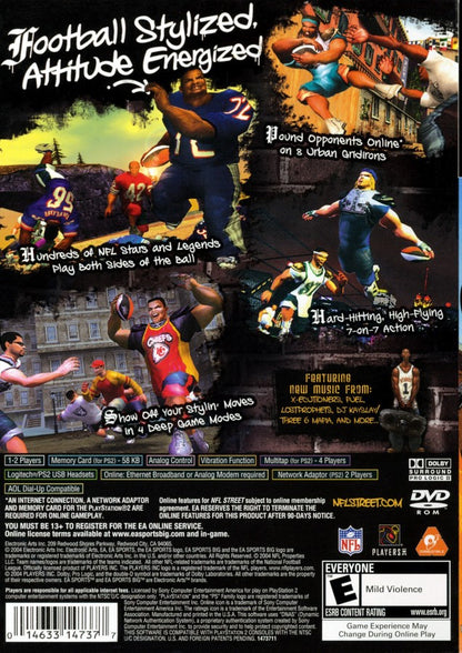 NFL Street – PlayStation 2 (PS2) arcade American football sports video game back of case