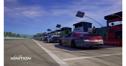 NASCAR 21 Ignition PlayStation 4 PS4 racing simulation video game Unreal Engine graphics rFactor 2 physics engine official 2021 NASCAR Cup Series license Chase Elliott Bubba Wallace Ryan Blaney cover drivers career mode paint booth customization online multiplayer up to 40 players authentic stock car racing experience gameplay