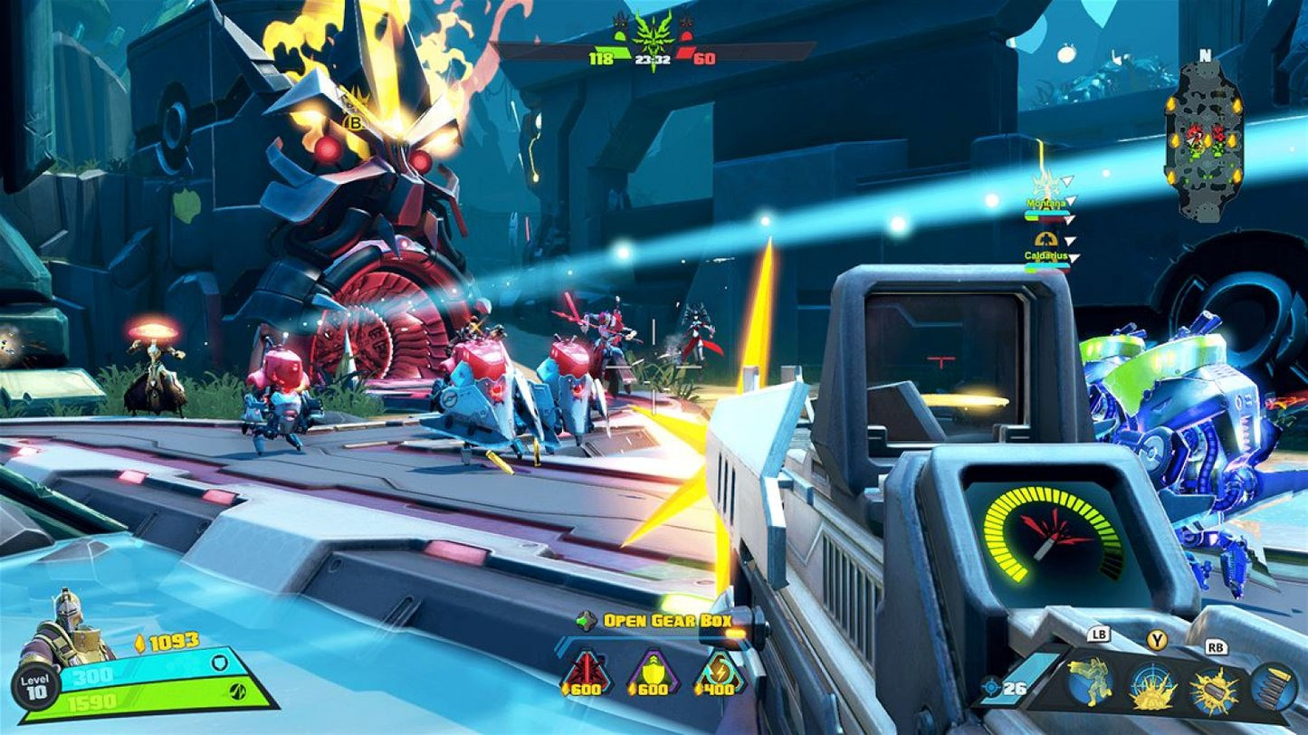 Battleborn retro PS4 video game Battleborn hero shooter multiplayer online battle arena sci fi first person action team based combat console release gameplay 
