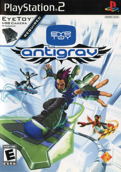 EyeToy: AntiGrav cover art for PlayStation 2 (PS2) motion-controlled futuristic hover-racing action video game