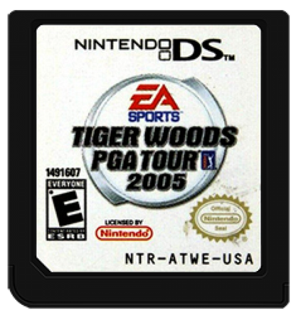 Tiger Woods PGA Tour cartridge art for Nintendo DS (DS) video game