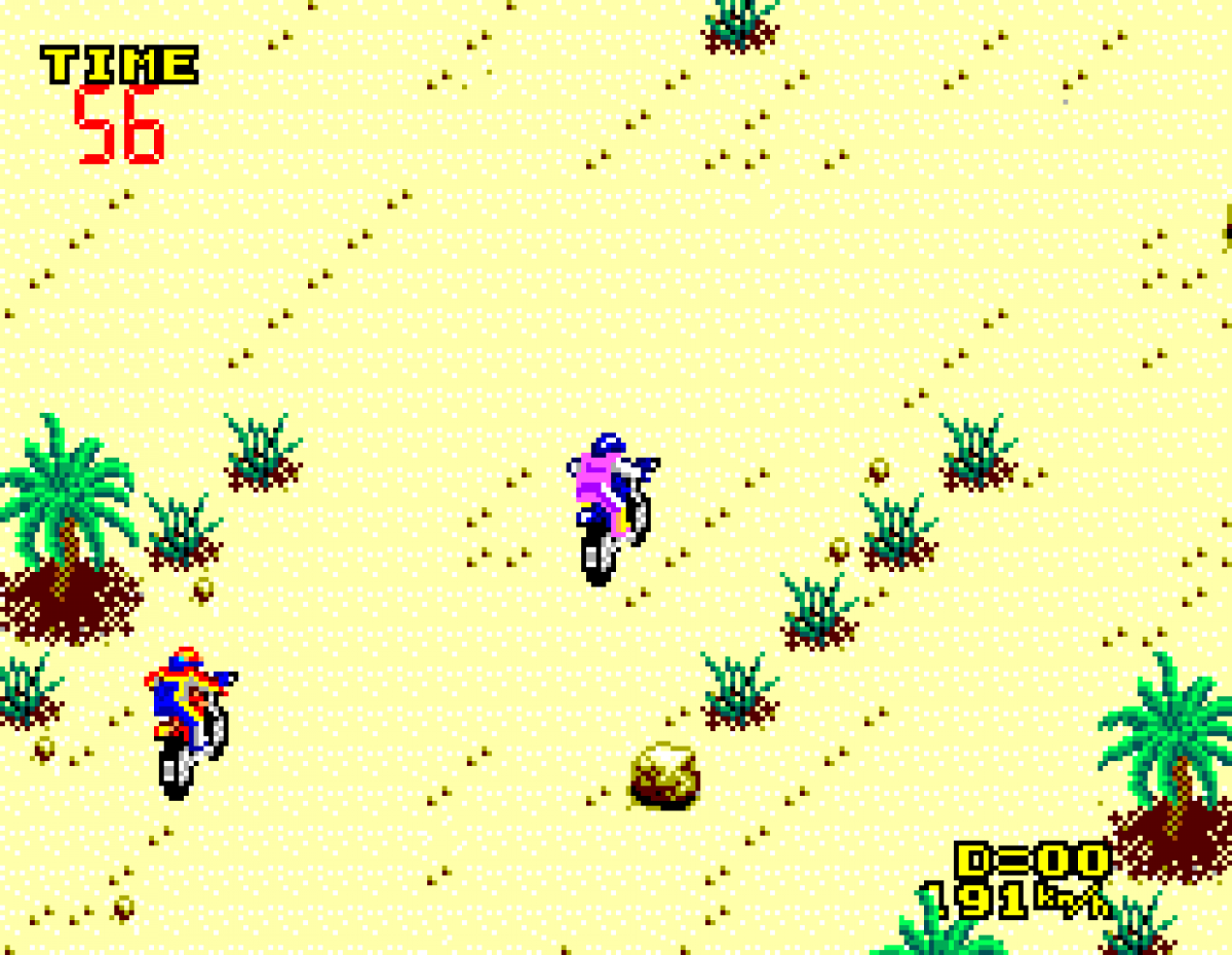 Enduro Racer – Sega Master System (SMS) gameplay for motorcycle racing video game