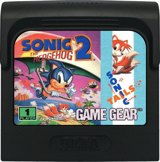 Sonic the Hedgehog 2 cartridge for Sega Game Gear (GG) video game