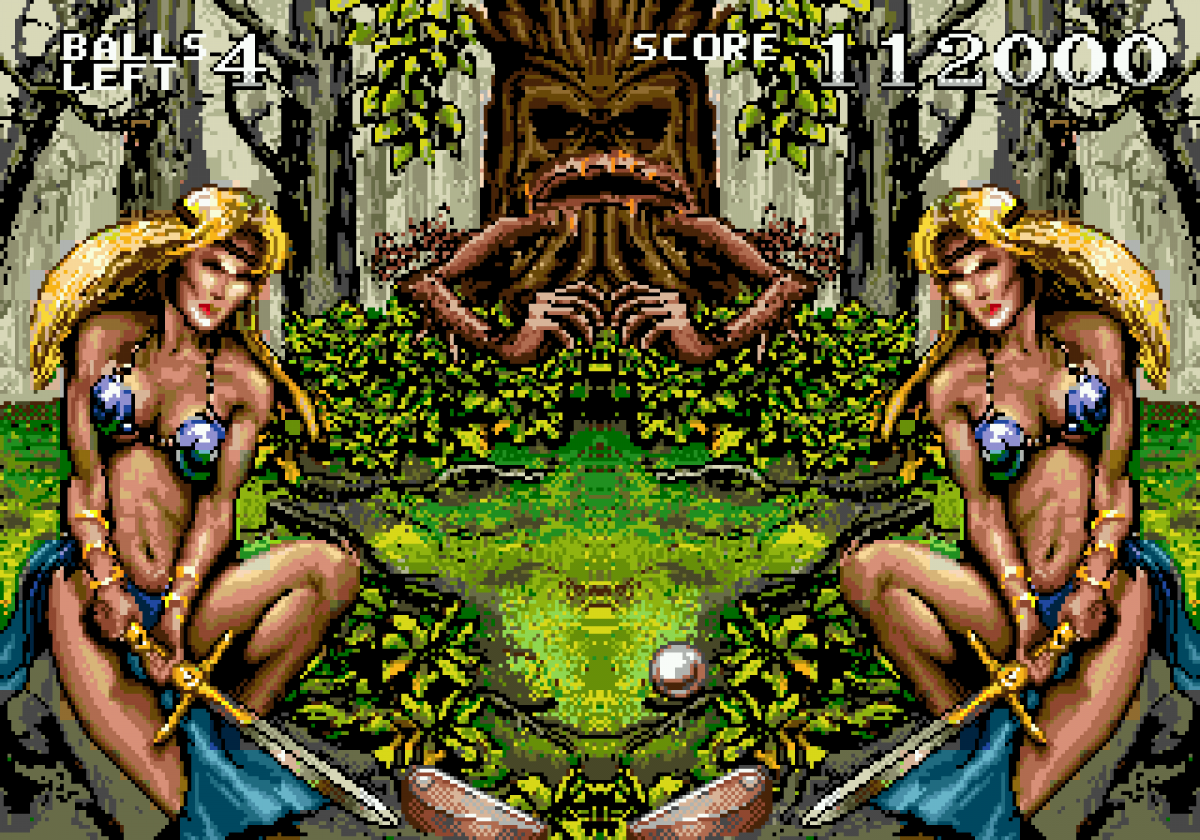 Dragons Revenge retro Sega Genesis video game featuring fantasy pinball gameplay, arcade style action, monster themed tables and classic Genesis entertainment - gameplay