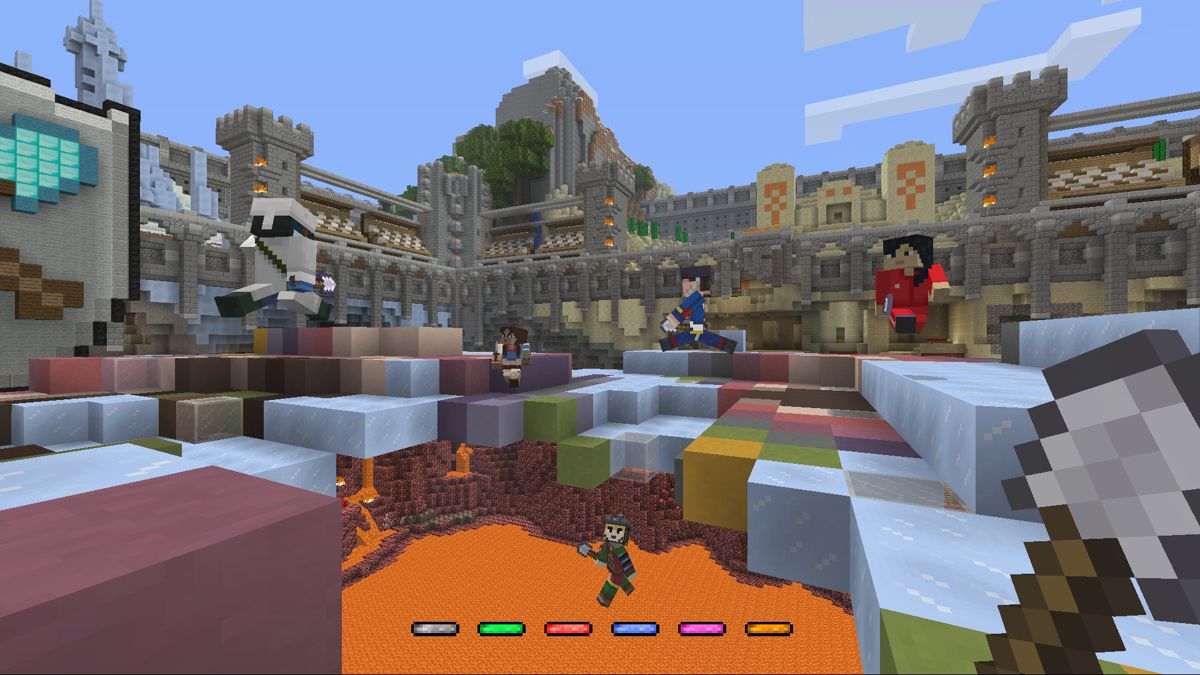 Minecraft PlayStation 4 Edition retro PlayStation 4 video game featuring sandbox building, survival crafting, open world exploration and multiplayer creative gameplay