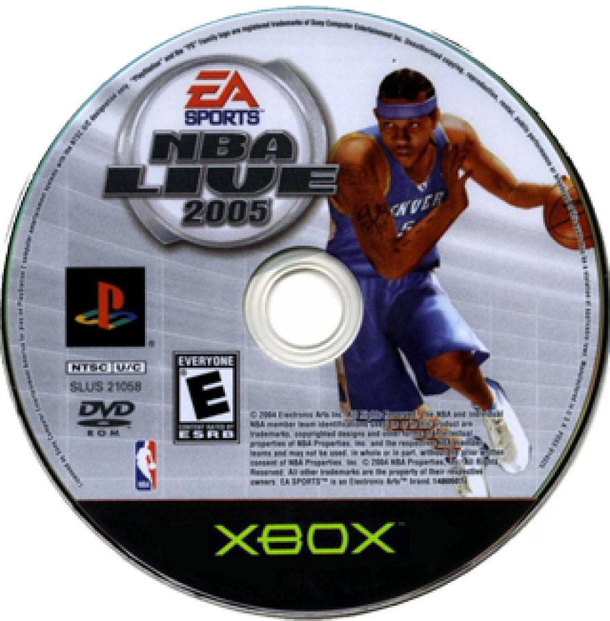 NBA Live 2005 disc art for Xbox (XBOX) video game