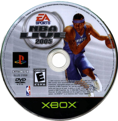 NBA Live 2005 disc art for Xbox (XBOX) video game