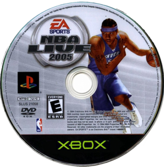 NBA Live 2005 disc art for Xbox (XBOX) video game