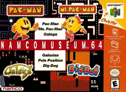 Namco Museum 64 cover art for Nintendo 64 N64 video game