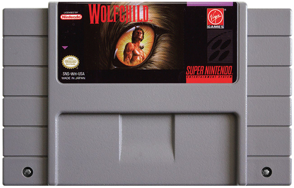 Wolfchild Super Nintendo Entertainment System SNES retro video game action platformer collectible gaming title featuring fast paced combat challenging platforming fantasy adventure gameplay classic 16 bit graphics Super Nintendo gaming experience retro game collection appeal cartridge