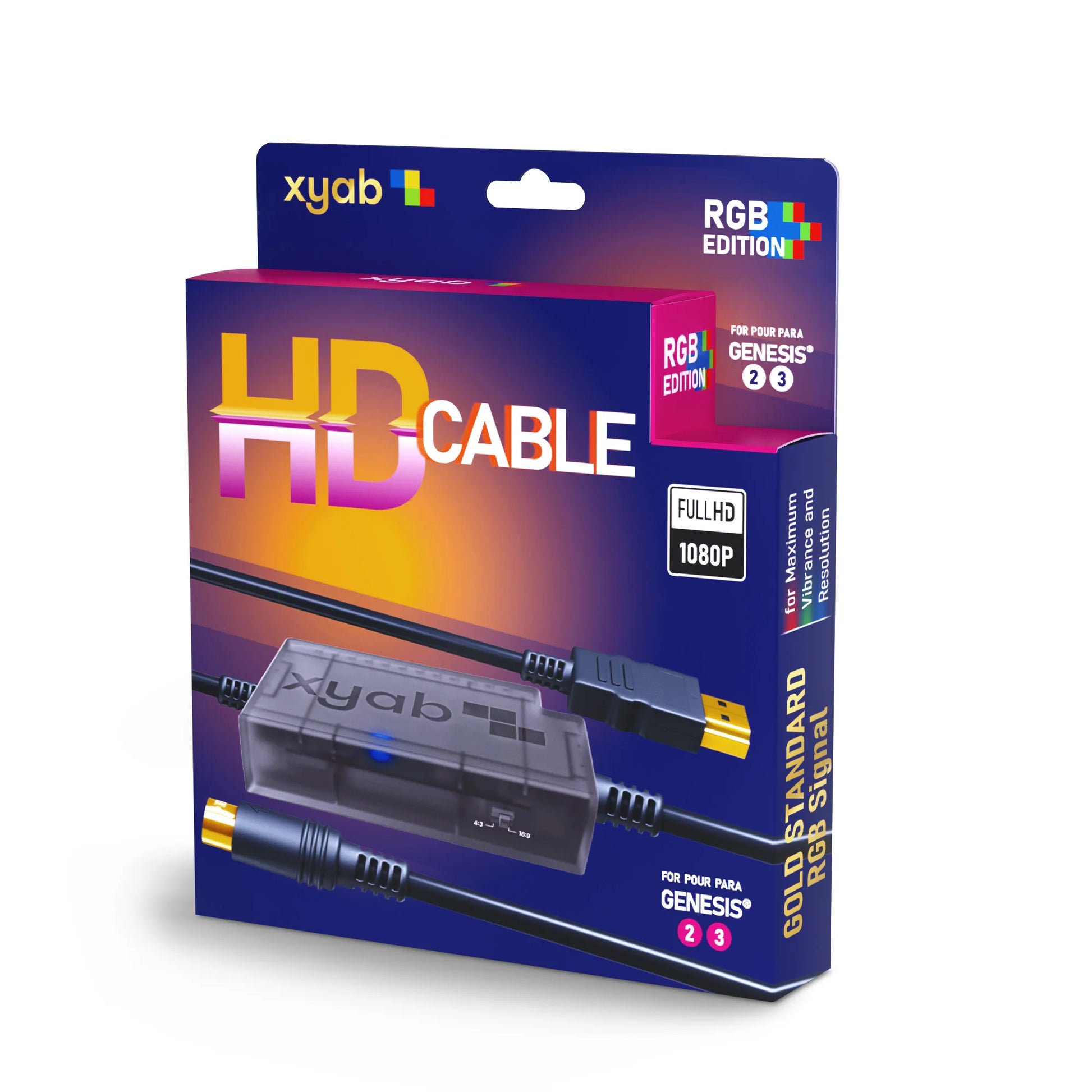 RGB+ HD Link Cable for Genesis Model 2 + 3 – Sega Genesis Accessory (G