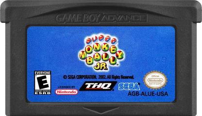 Super Monkey Ball Jr. game cartridge for Game Boy Advance (GBA) video game