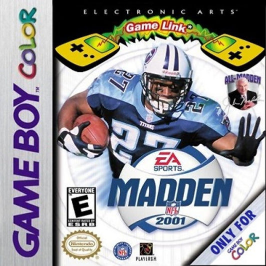 Madden NFL 2001 cover art for Game Boy Color (GBC) video game