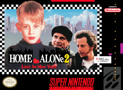 Home Alone 2: Lost in New York for Super Nintendo Entertainment System with platforming adventure based on the movie front cover