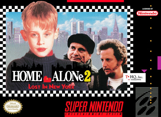 Home Alone 2: Lost in New York for Super Nintendo Entertainment System with platforming adventure based on the movie front cover