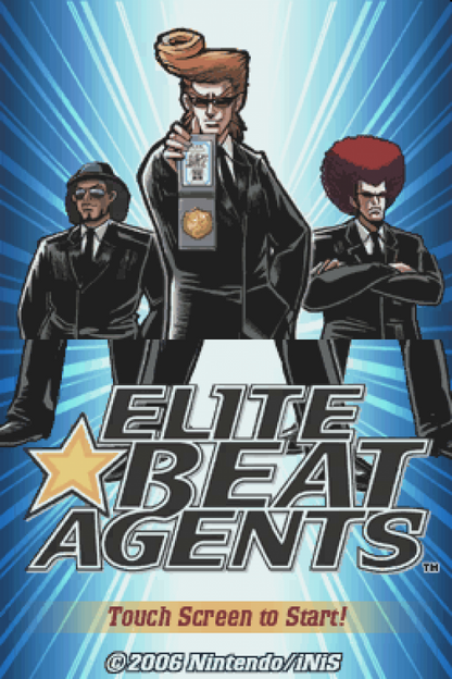 Elite Beat Agents title screen for Nintendo DS (DS) video game