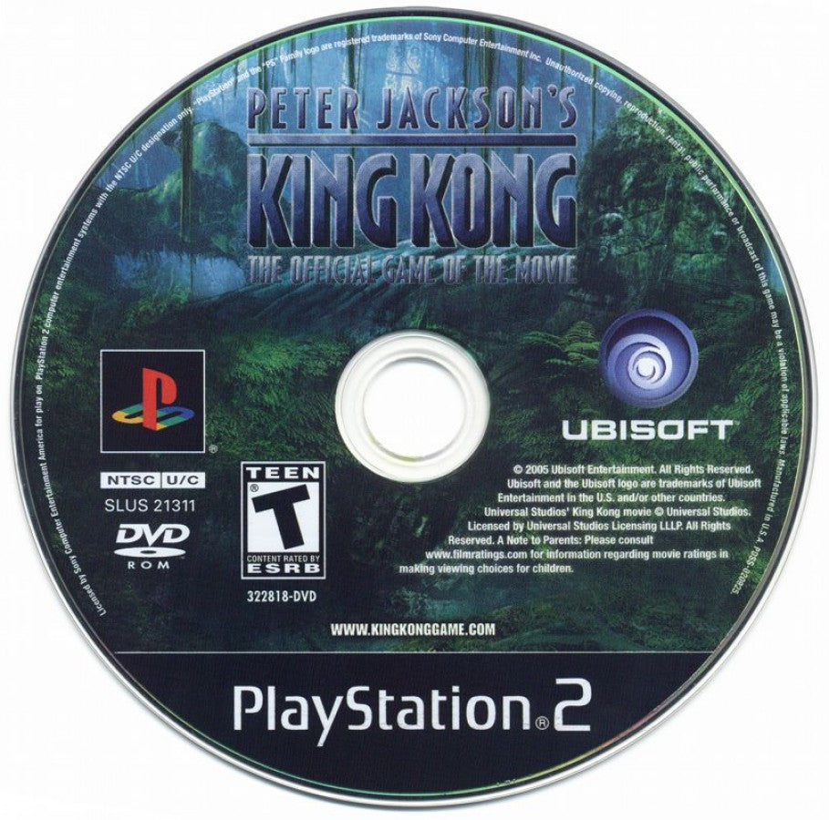 Peter Jacksons King Kong PS2 PlayStation 2 action adventure game retro video game disc