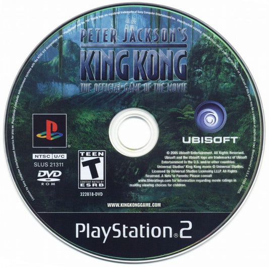 Peter Jacksons King Kong PS2 PlayStation 2 action adventure game retro video game disc