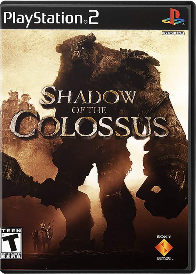 Shadow of the Colossus – PlayStation 2 (PS2) video game cover image, action-adventure game.
