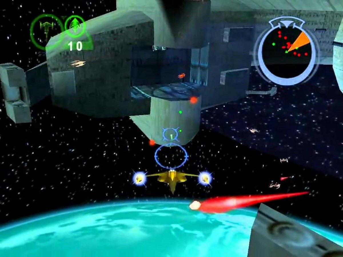 Star Wars Battle for Naboo Nintendo 64 N64 for retro video game enthusiasts featuring action flight combat gameplay iconic Star Wars missions vehicle based battles cinematic space and planetary combat multiplayer action and collectible gaming appeal gameplay 