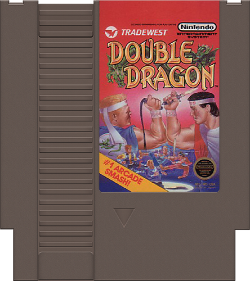 Double Dragon cartridge for Nintendo Entertainment System (NES) retro video game