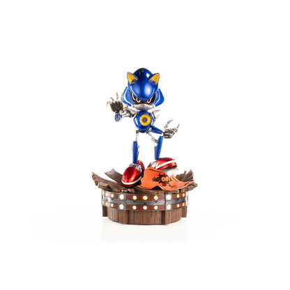 Metal Sonic The Steel Nemesis 15 Inch Premium Resin Statue by First 4 Figures F4F collectible Sonic the Hedgehog statue featuring detailed Metal Sonic character design premium resin construction dynamic sculpted details display base officially licensed collectible figure gaming decor and high end collector appeal