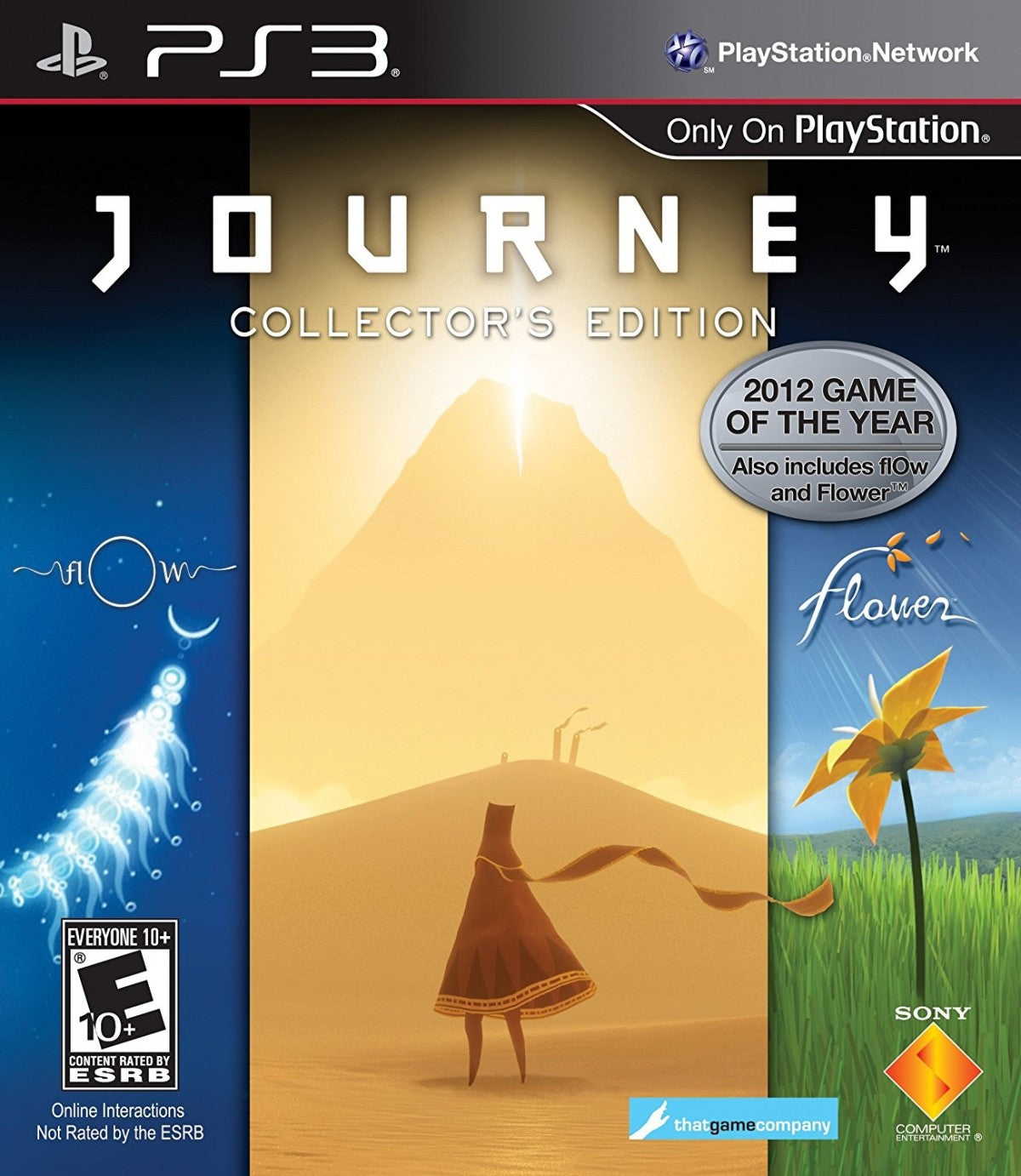 Journey [Collector's Edition] cover art for PlayStation 3 (PS3) video game. 