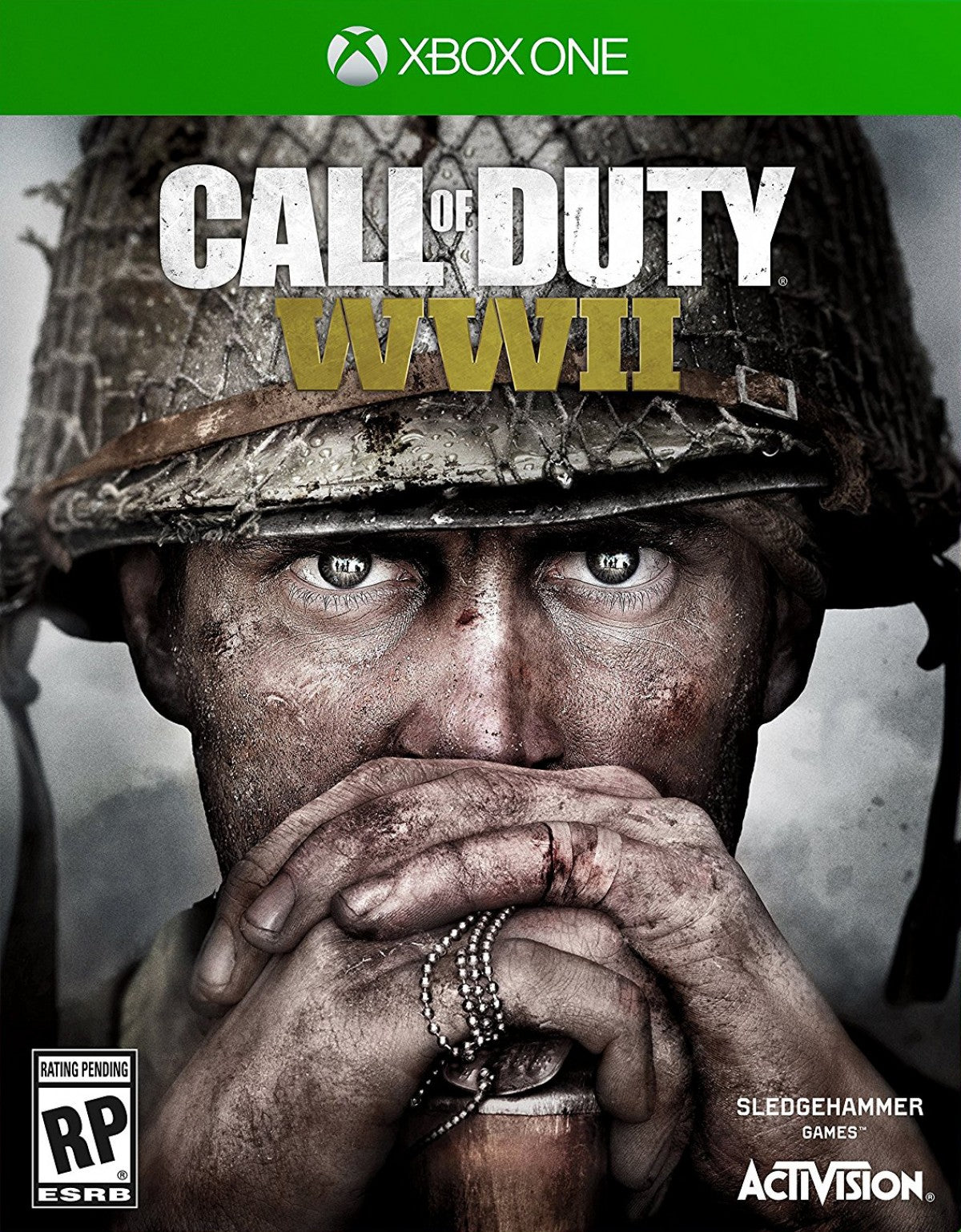 Call of Duty WWII Xbox One first-person shooter set in World War II with cinematic battles and intense multiplayer combat cover art