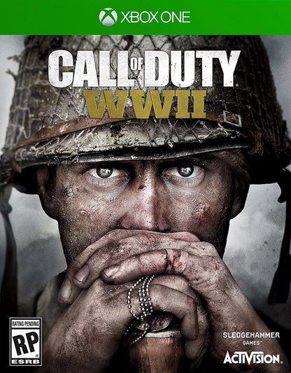 Call of Duty WWII Xbox One first-person shooter set in World War II with cinematic battles and intense multiplayer combat cover art