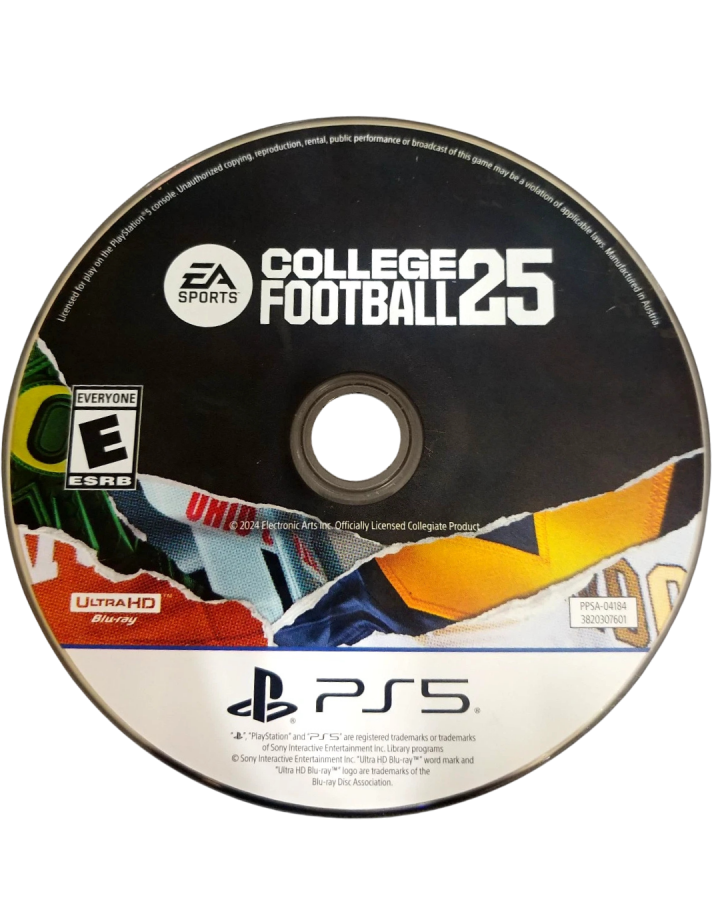 EA Sports College Football 25 PlayStation 5 college football simulation video game CampusIQ system 134 FBS teams Dynasty mode Road to Glory mode Ultimate Team authentic atmospheres stadium traditions Wear and Tear mechanics Homefield Advantage Pre-Snap Recognition gameplay disc