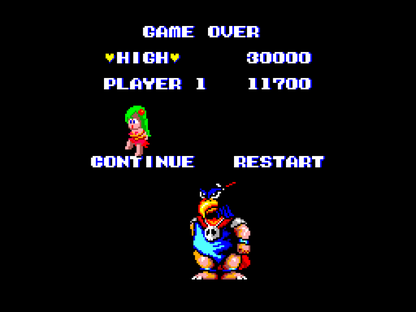 Wonder Boy Sega Master System SMS for classic platforming adventure video game fans featuring side scrolling action colorful environments challenging levels enemy battles power ups fruit collectibles skateboarding sections and fast paced arcade style gameplay collectible retro gaming appeal gameplay