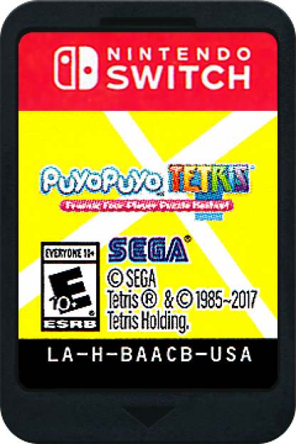Puyo Puyo Tetris Nintendo Switch game featuring competitive puzzle gameplay combining classic Puyo Puyo and Tetris action cartridge