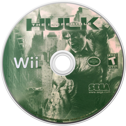 The Incredible Hulk Nintendo Wii for retro video game enthusiasts featuring action adventure gameplay open world destruction combat superhuman strength mechanics environmental smashing missions Marvel superhero storyline and collectible gaming appeal disc