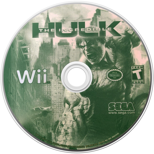 The Incredible Hulk Nintendo Wii for retro video game enthusiasts featuring action adventure gameplay open world destruction combat superhuman strength mechanics environmental smashing missions Marvel superhero storyline and collectible gaming appeal disc