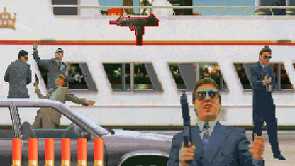 Lethal Enforcers 1 and 2 PlayStation 1 PS1 light gun shooter arcade style Konami game retro video game disc collection police action shooting game for PS1 console gameplay 
