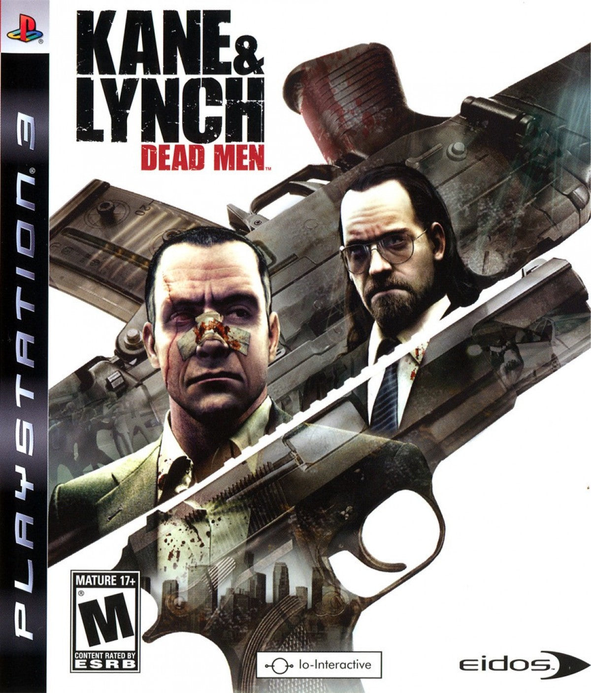 Kane & Lynch Dead Men PlayStation 3 third-person shooter crime thriller video game co-op gameplay and intense heist narrative front cover
