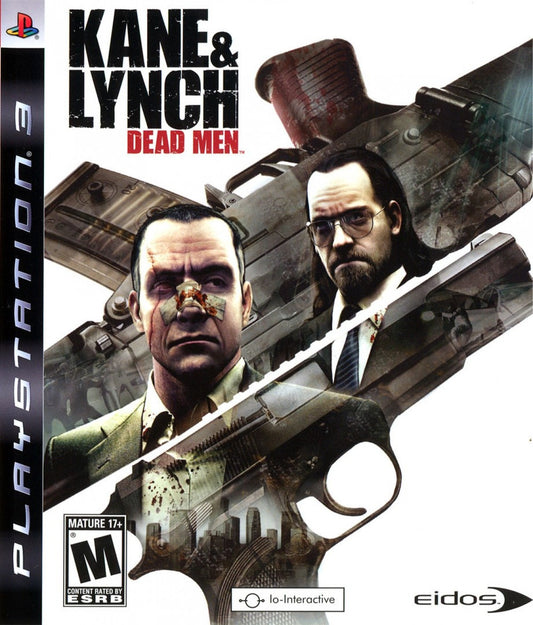 Kane & Lynch Dead Men PlayStation 3 third-person shooter crime thriller video game co-op gameplay and intense heist narrative front cover