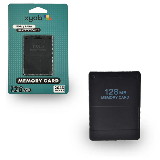 128MB Memory Card for PlayStation 2 PS2 game save storage accessory retail showcase