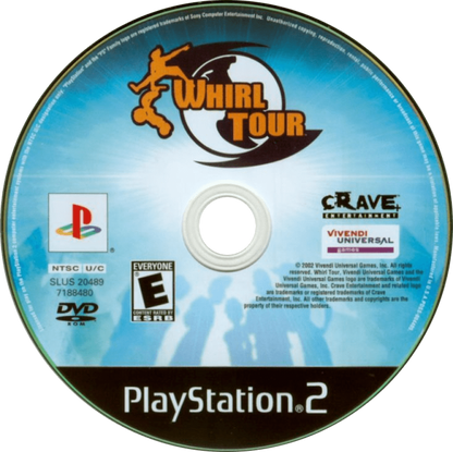 Whirl Tour – PlayStation 2 (PS2) video game disc, extreme sports.