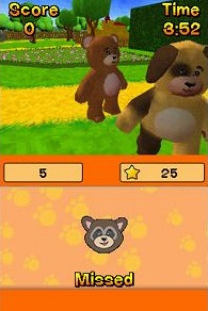 Plushees Nintendo DS video game, virtual plush toy collection and care gameplay, cute casual simulation, handheld console title gameplay screenshot