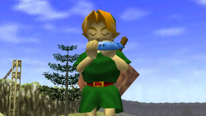 The Legend of Zelda Ocarina of Time Collectors Edition Nintendo 64 N64 gold cartridge action adventure game Link Hyrule classic Zelda series puzzle solving dungeon exploration boss battles Nintendo retro gaming cartridge video game title gameplay