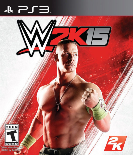 WWE 2K15 PlayStation 3 PS3 for wrestling video game fans featuring realistic WWE matches authentic superstar roster career mode championship gameplay signature moves multiplayer competition immersive sports entertainment collectible gaming appeal front cover