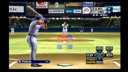MLB 2005 gameplay PlayStation 2 (PS2) featuring realistic baseball simulation with official teams, players, and immersive stadium gameplay.