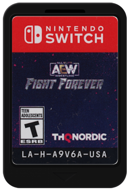 AEW Fight Forever Nintendo Switch arcade wrestling game official AEW roster Road to Elite career mode create a wrestler local multiplayer cartridge art